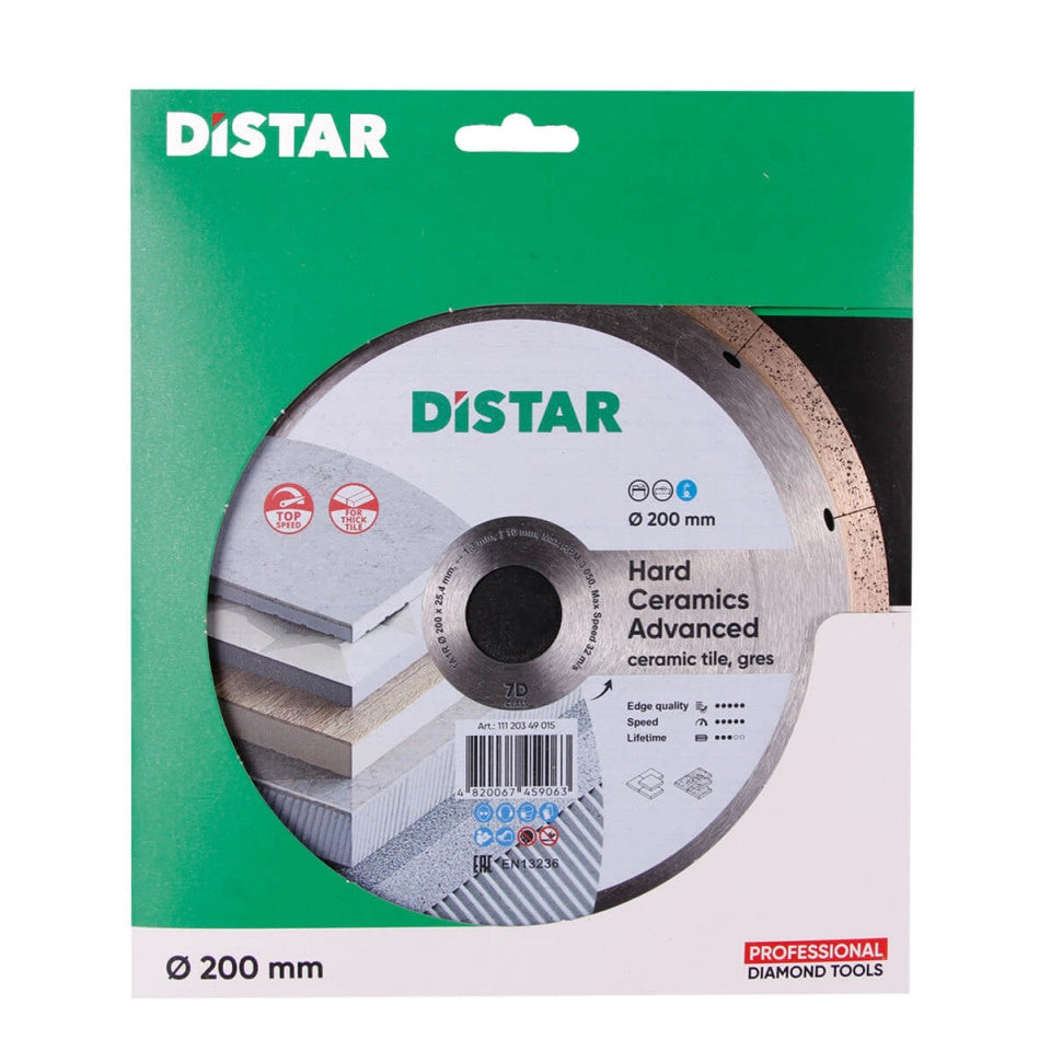 Diamentowa tarcza tnąca 1A1R 200 Hard ceramics Advanced