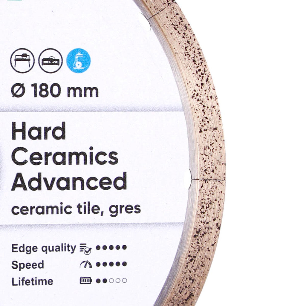 Diamentowa tarcza tnąca 180 Hard Ceramics Advanced