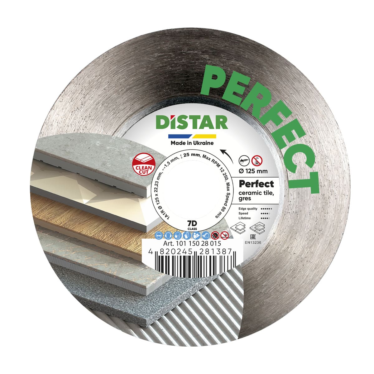 Distar Diamentowa tarcza 1A1R 125mm Perfect
