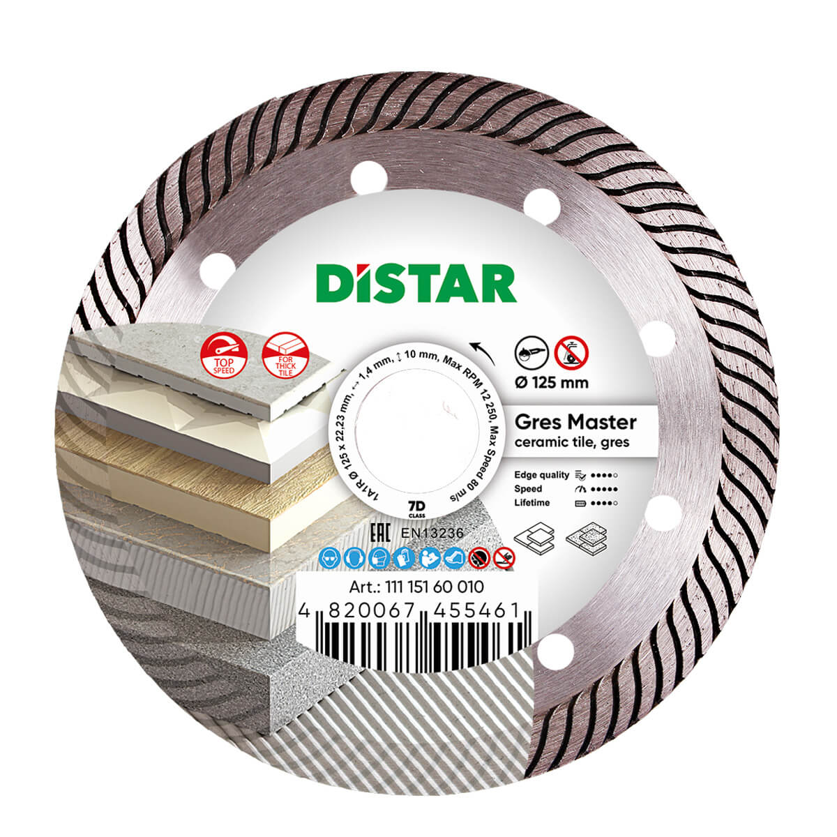Diamentowa tarcza 1A1R 125 Gres Master