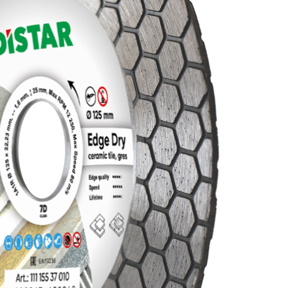 Diamentowa tarcza tnąca 125 Edge Dry