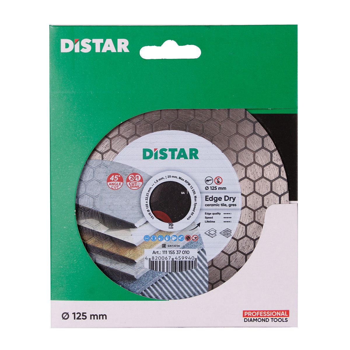 Diamentowa tarcza tnąca 125 Edge Dry