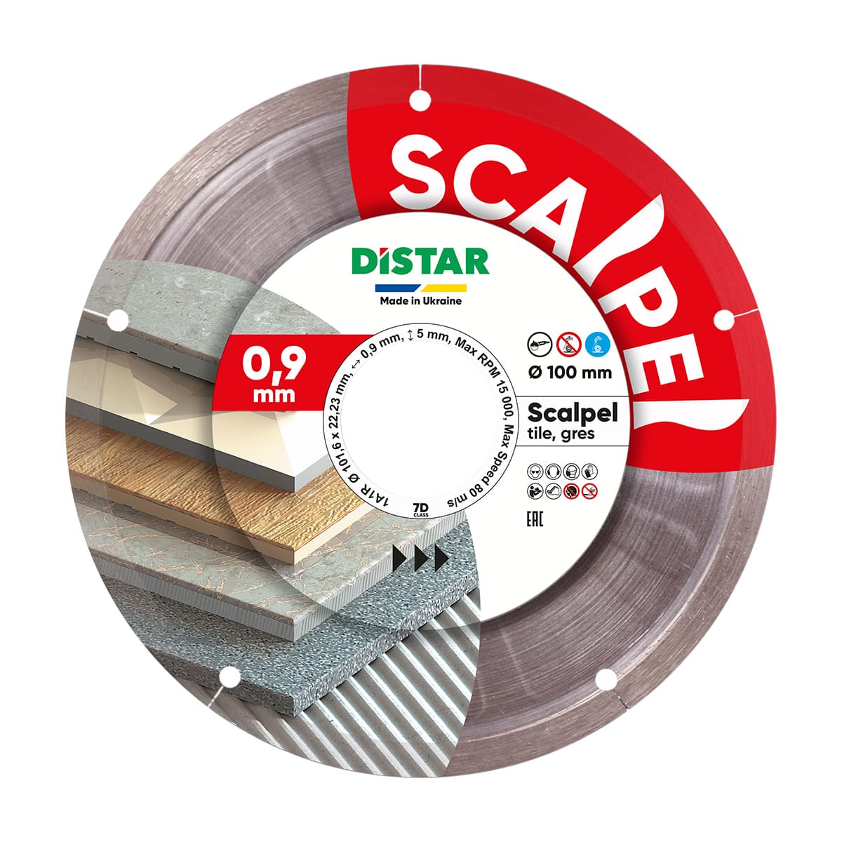 Diamentowa tarcza tnąca Distar 101,6x0,9x22,23 Scalpel