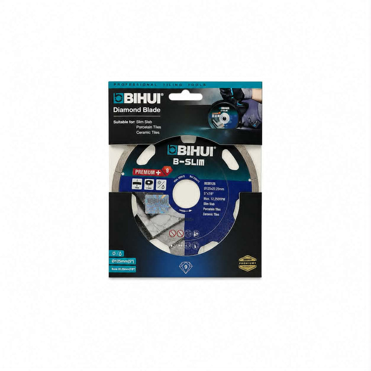 BIHUI Tarcza B-SLIM segmentowa do cięcia płytek - wąska 125 mm DCDS125