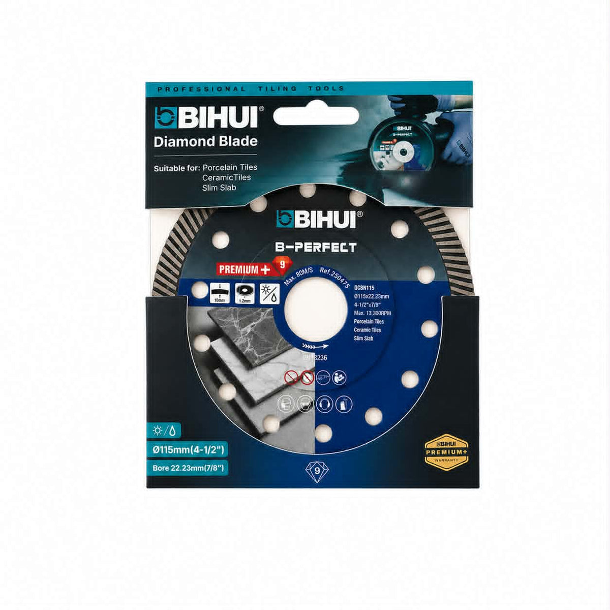 BIHUI TARCZA DIAMENTOWA B-PERFECT DO PŁYTEK GRESOWYCH 115mm
