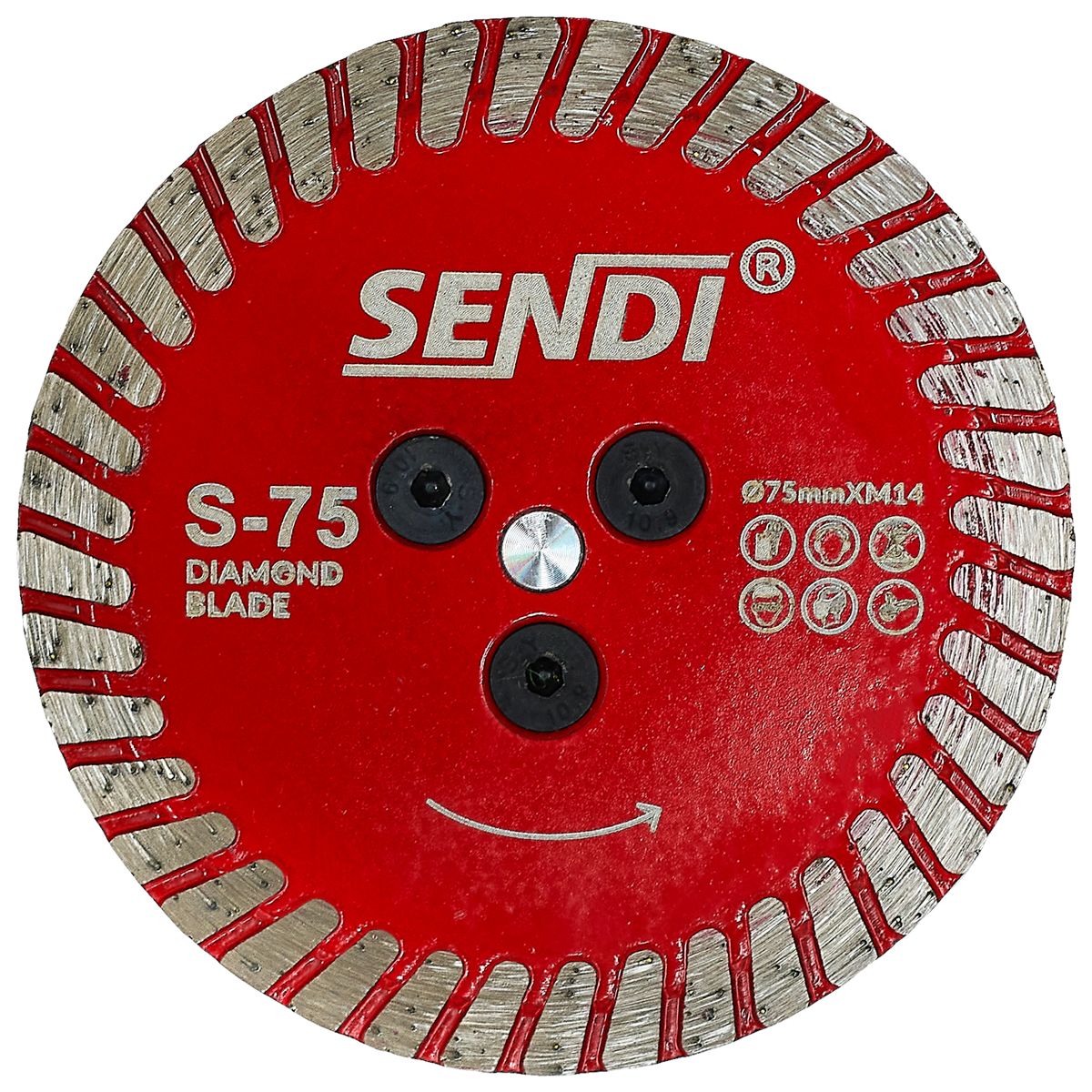 Tarcza diamentowa do gresu SENDI S-75 Ø75/M14