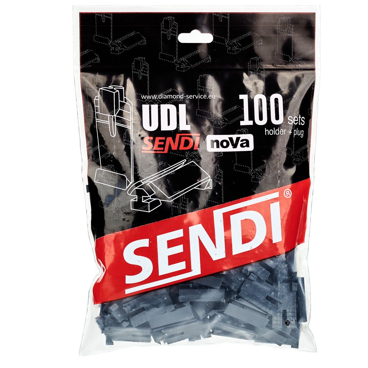 Uchwyty do listew tynkarskich SENDI noVa UDL 100szt.