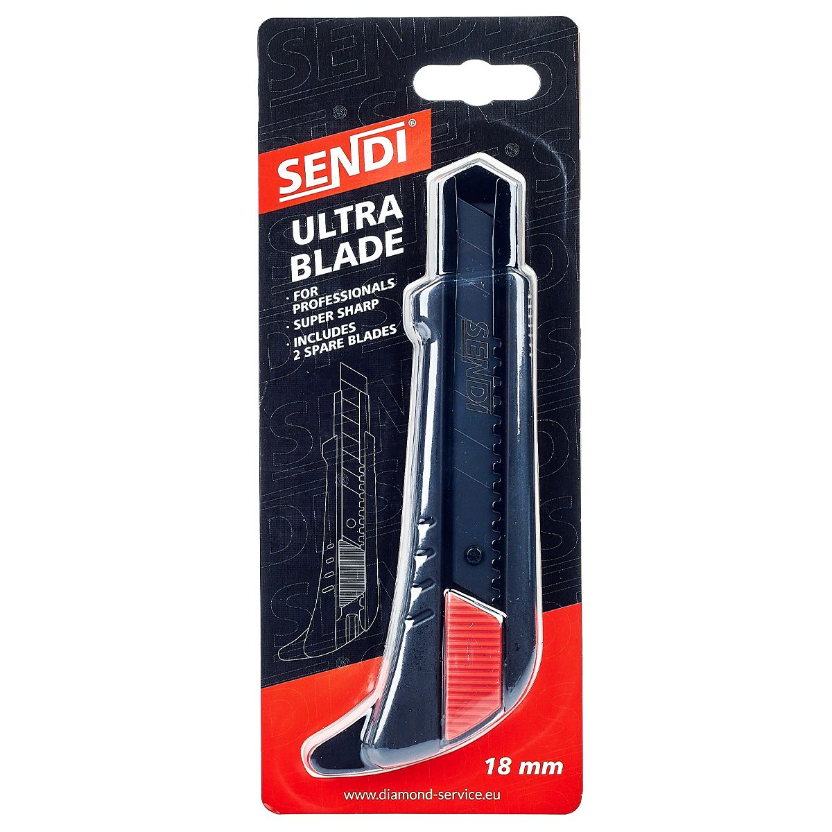 Nożyk do tapet z hakiem SENDI ULTRA BLADE 18 mm